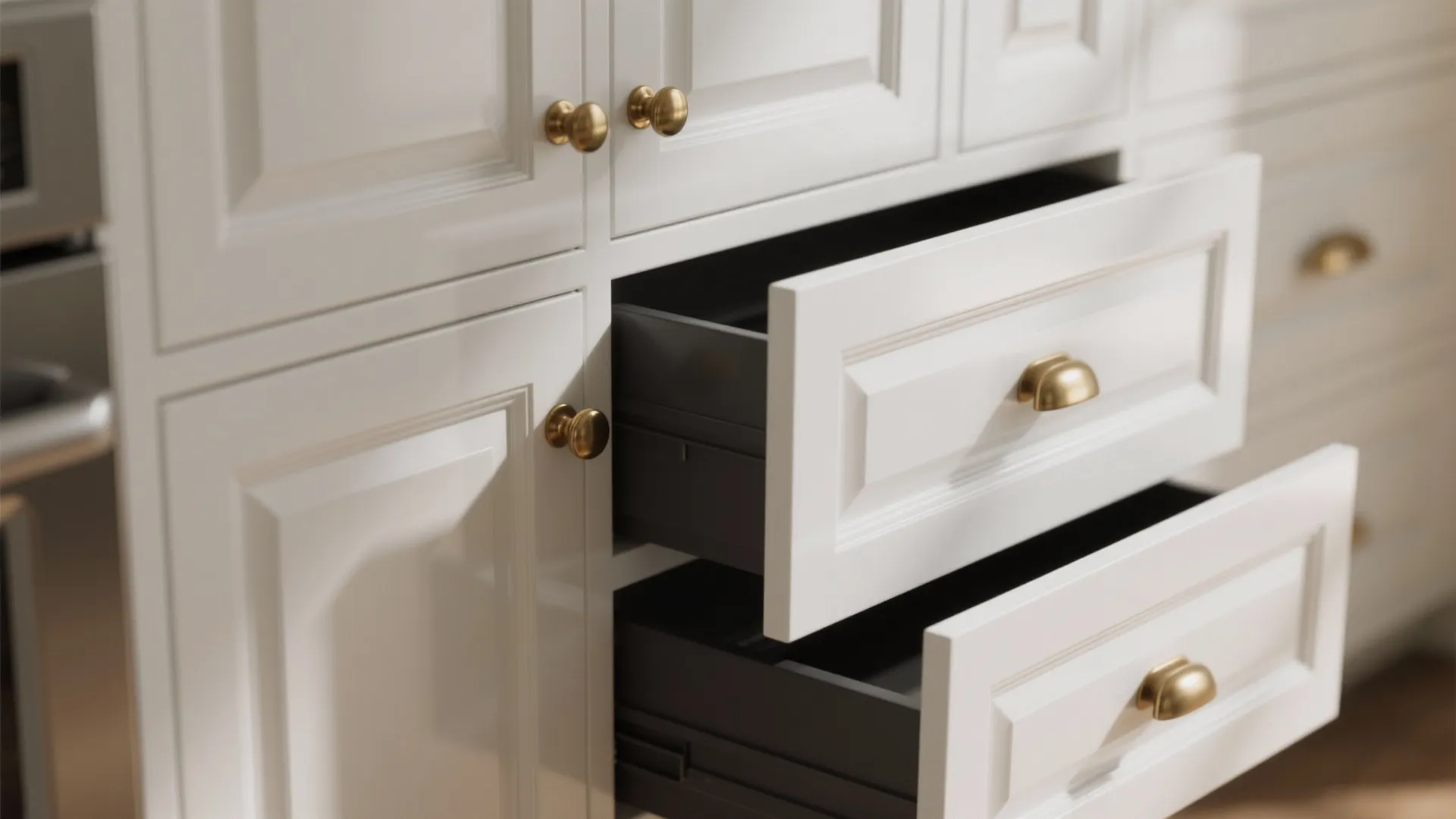 2. Pair semi-gloss with warm hardware for contrast