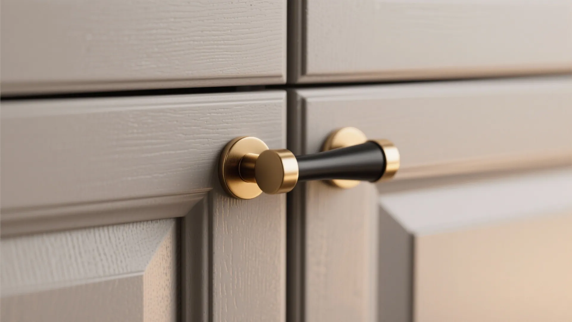 3. Add matte brass or black hardware