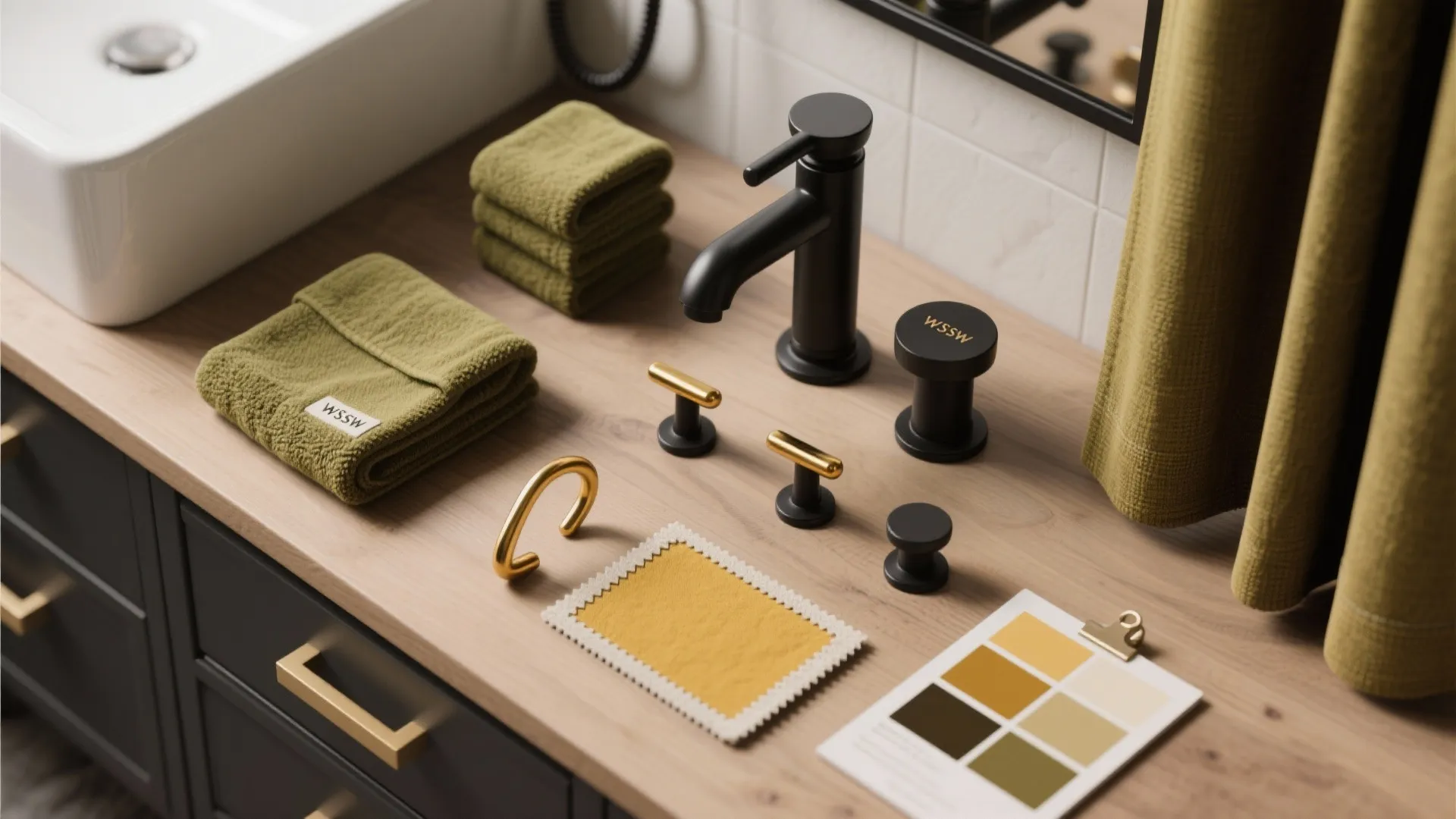 5. Swap Hardware and Linens for a Cohesive Look