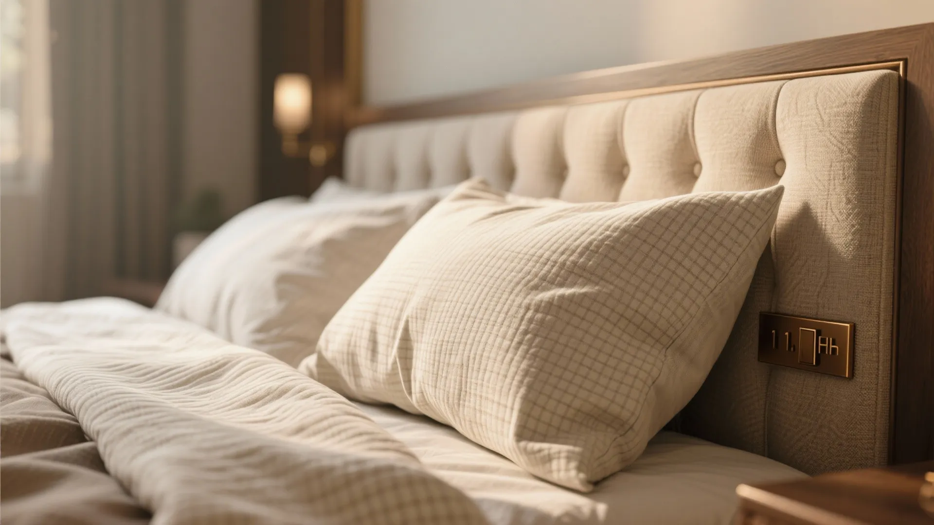 Hotel-Style Bedroom: Upholstered Headboard, Built-ins, and Calm