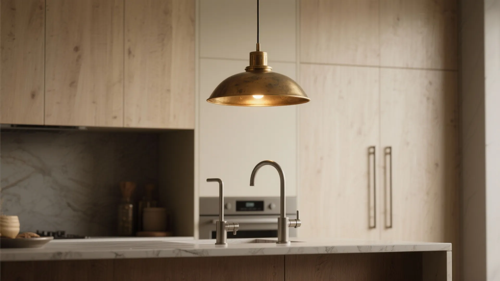 5. Minimal hardware, statement lighting