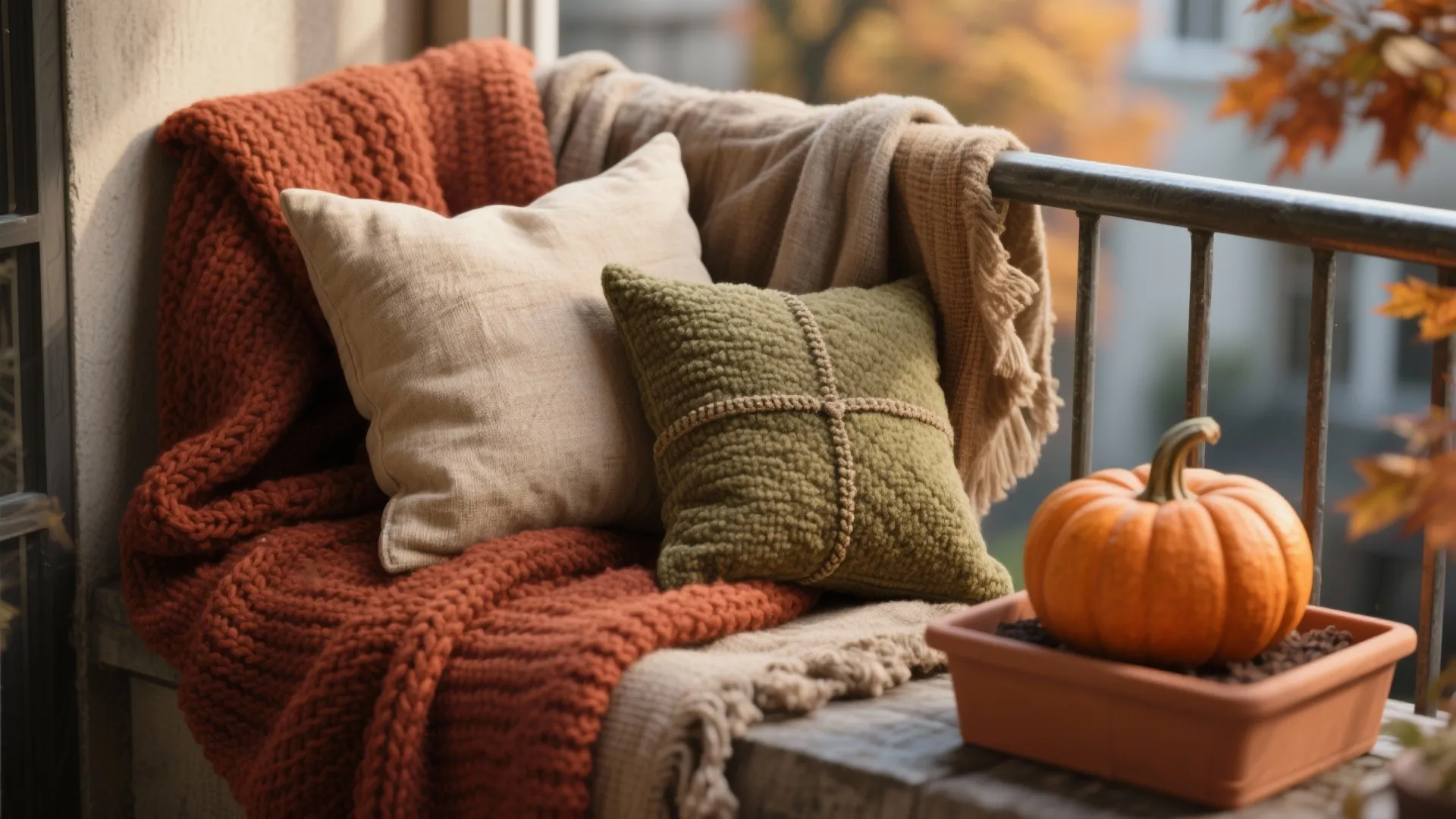 1) Layered Textures in Harvest Tones