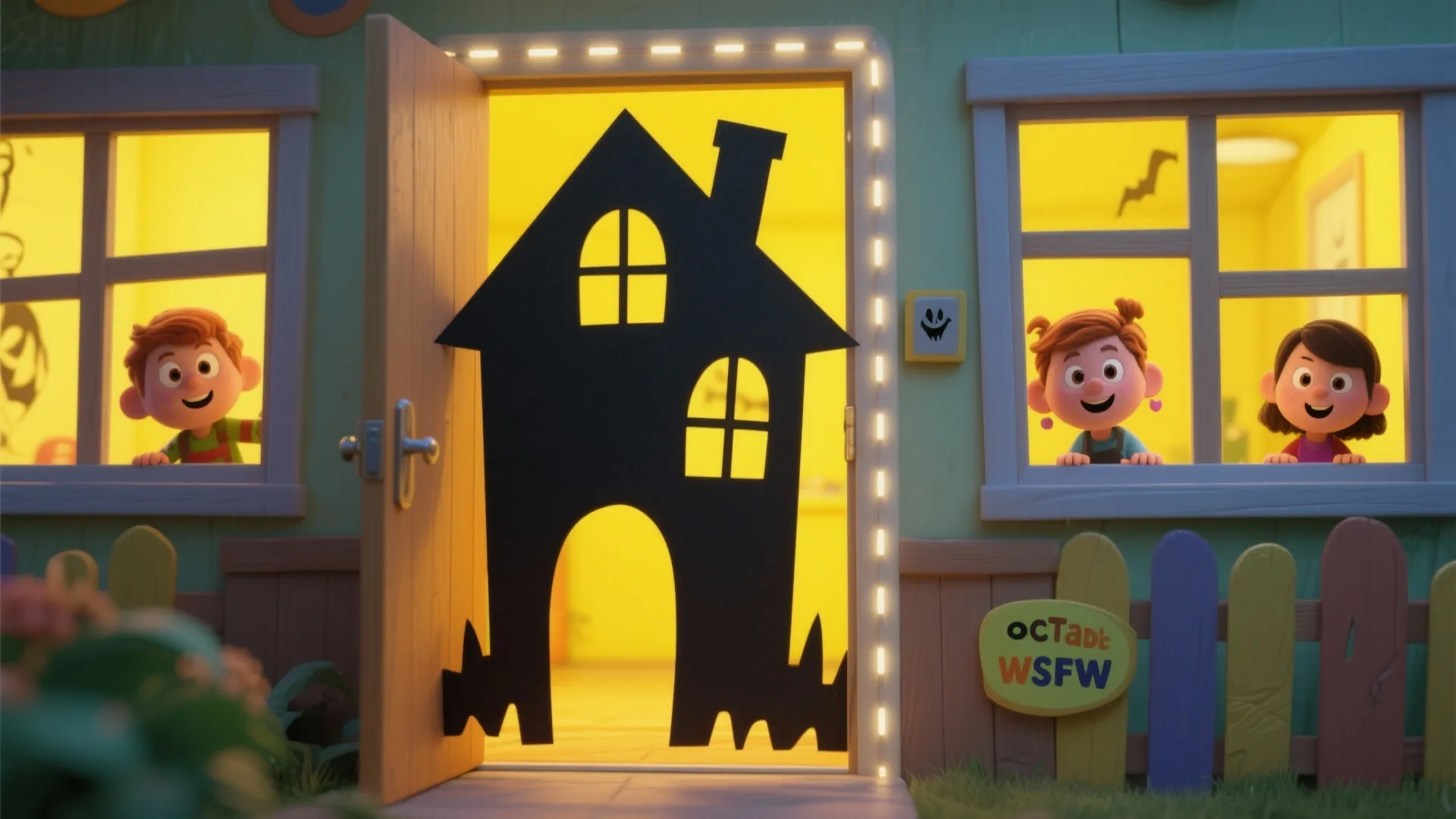 3. Haunted House Silhouette