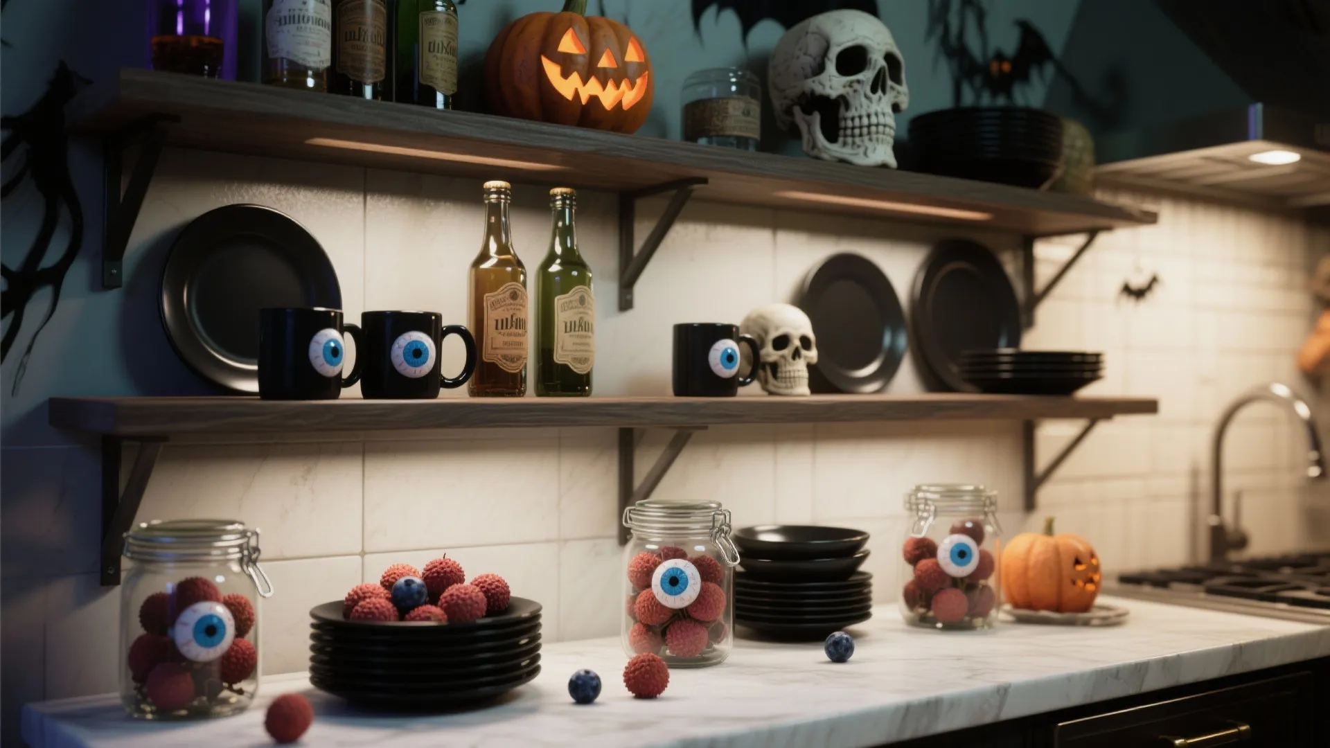 4. Haunted Open Shelving