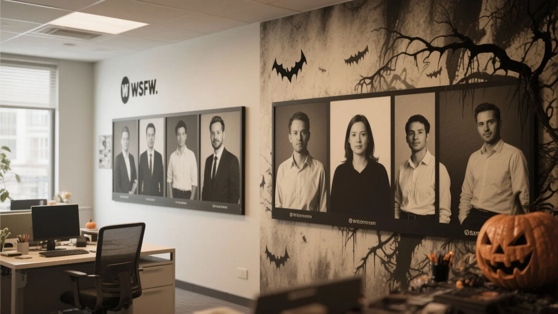 4. Haunted Photo Wall