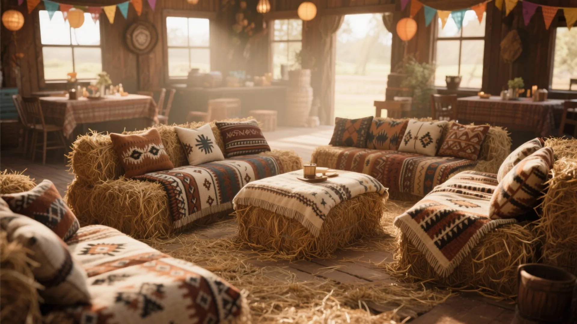 Tip 5: Hay Bale Seating