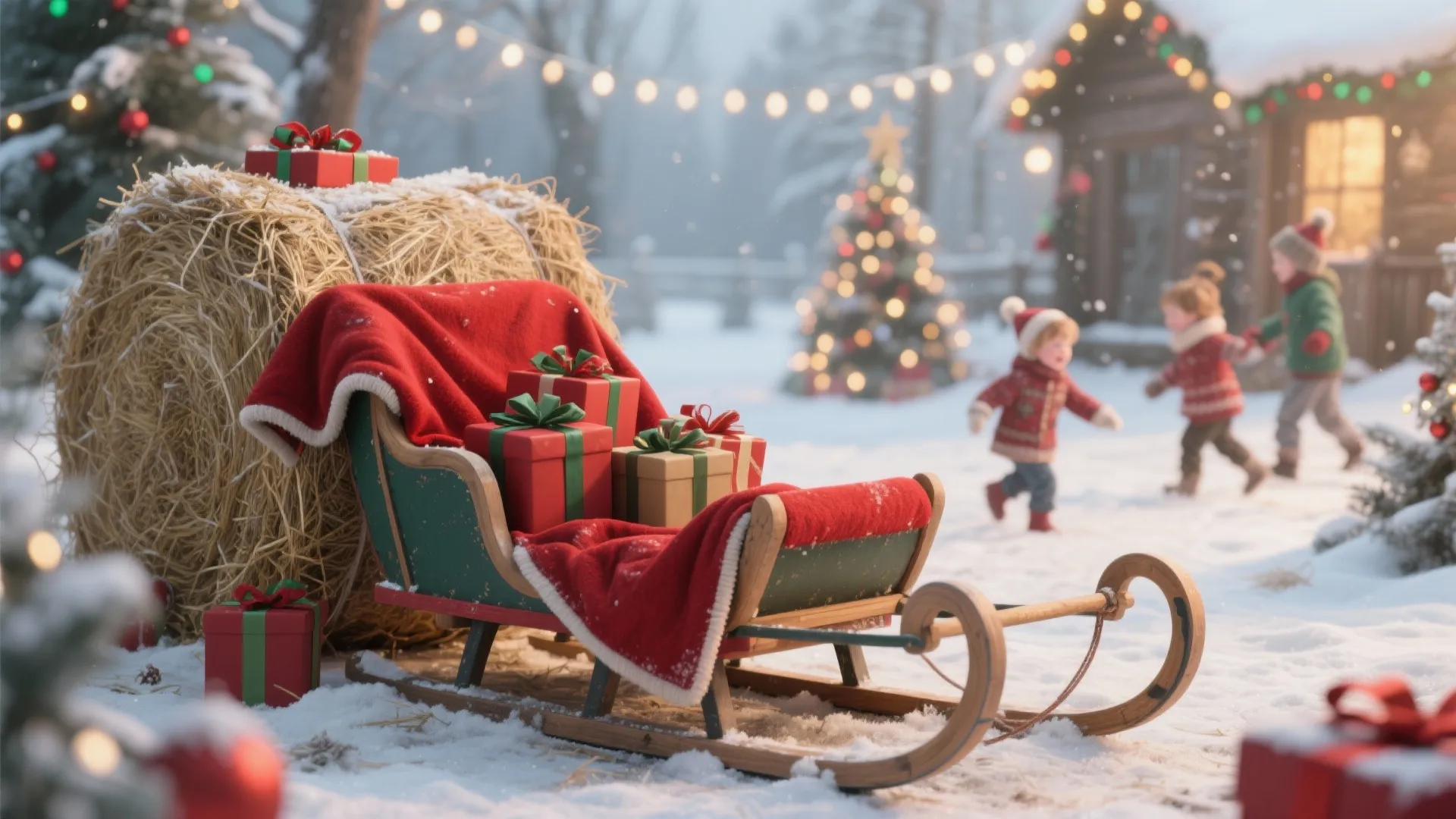 1. Santa’s Hay Bale Sleigh