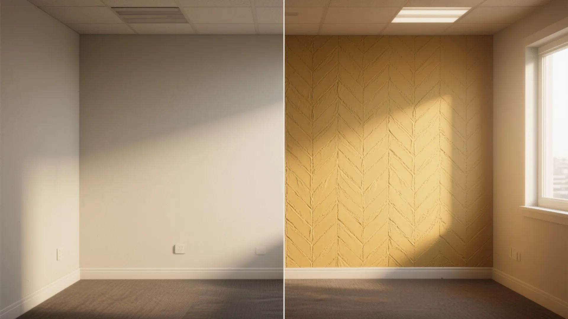 Mustard Herringbone Texture: Hand-Troweled Pattern for Warmth