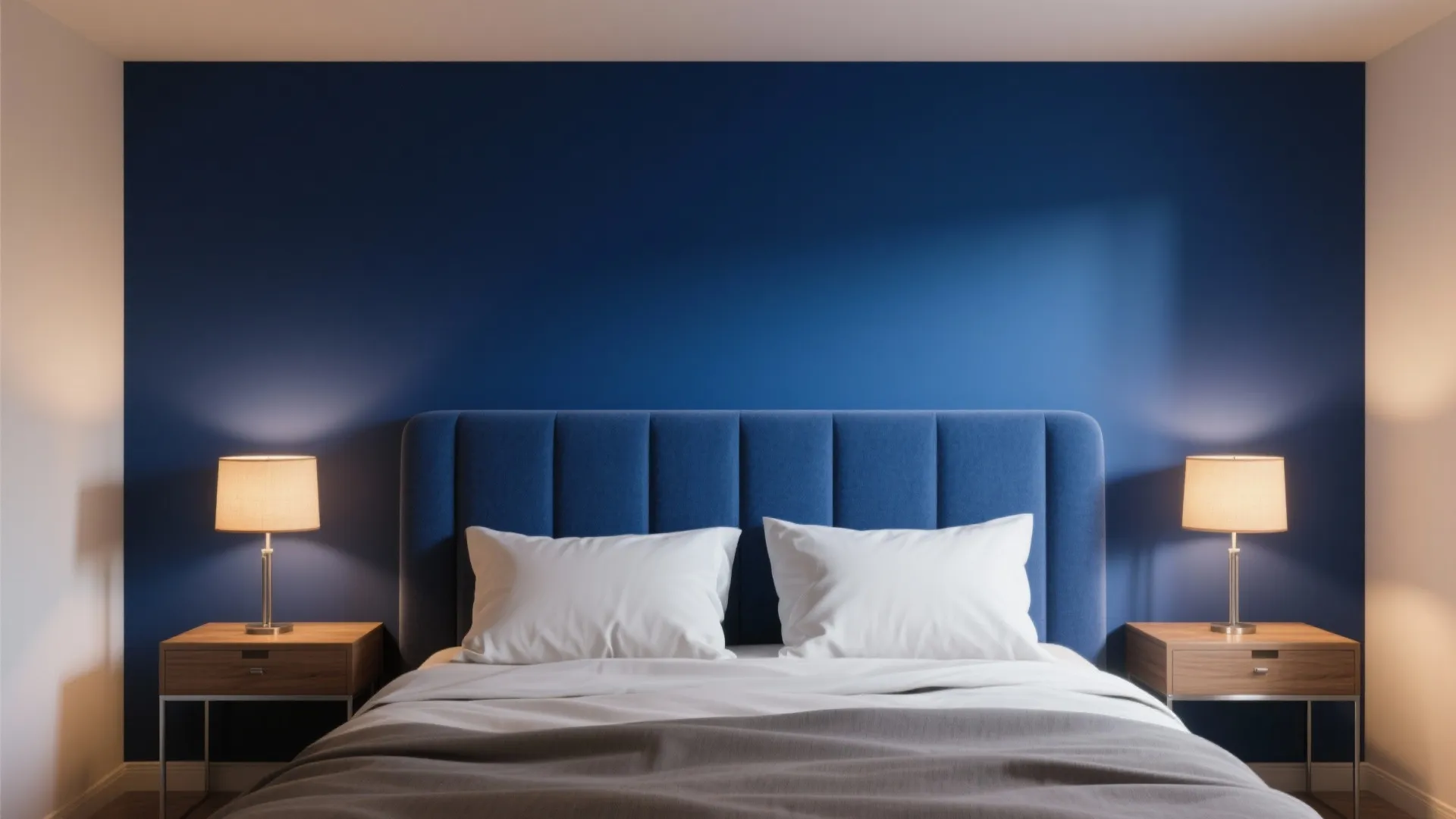 The Headboard Accent Wall: Saturated Color, Zero Clutter