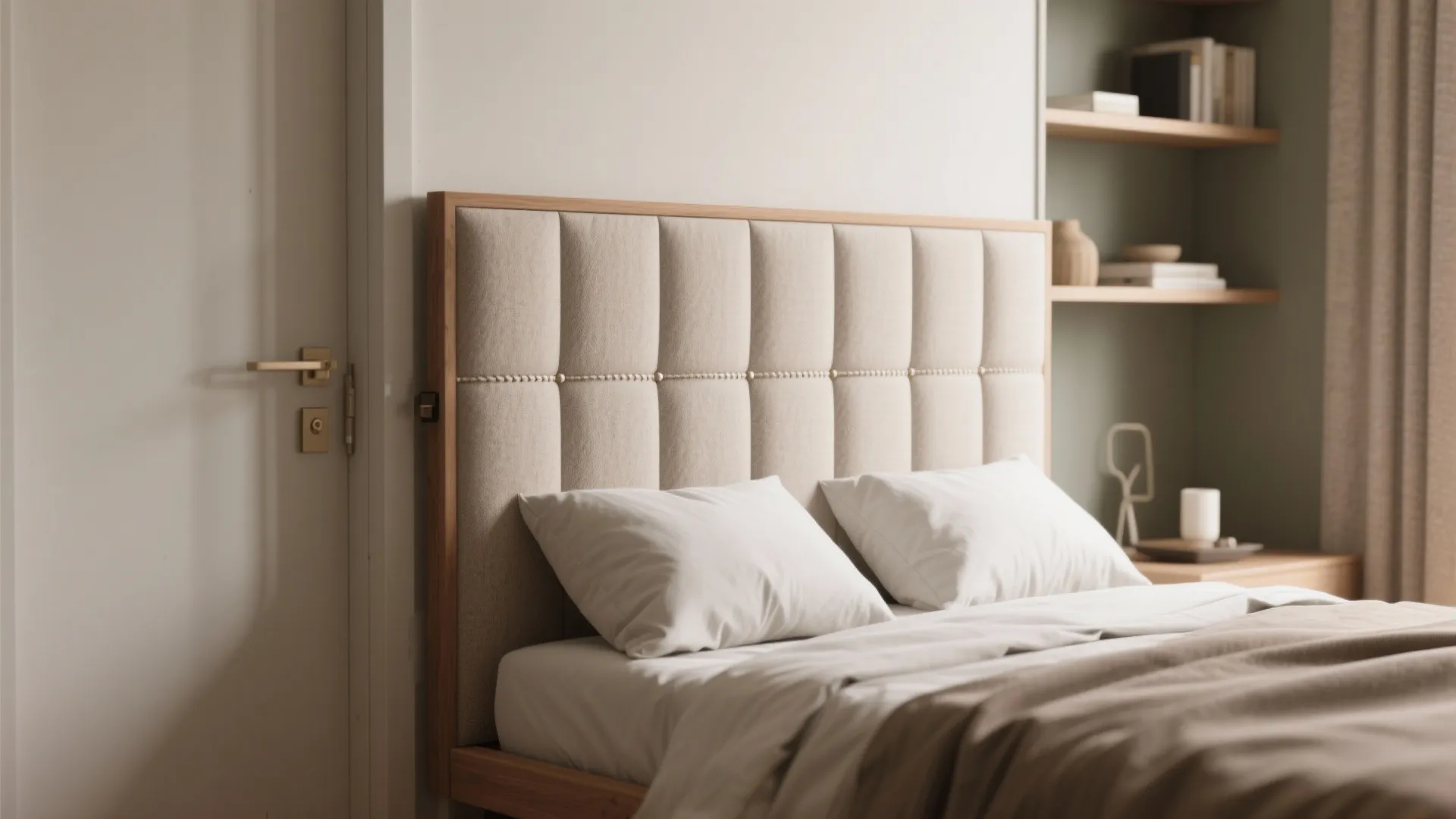 5. Multifunctional headboard-door combo