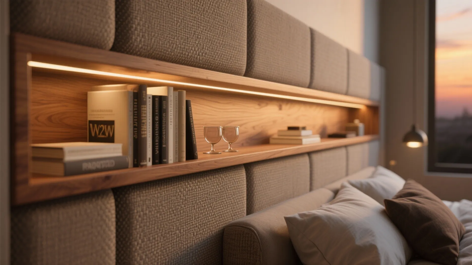 The Headboard Wall That Works Hard