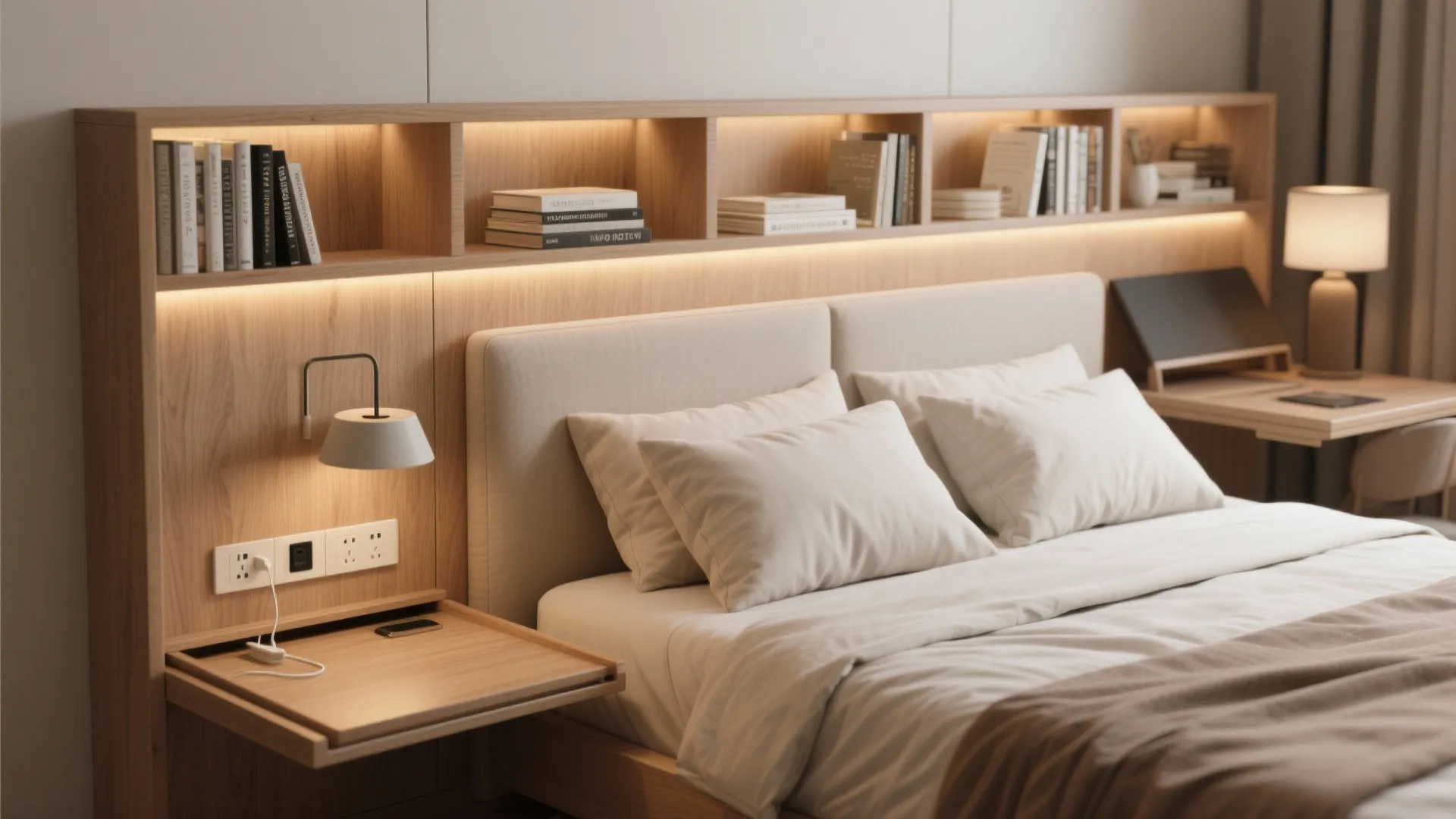 4. Make the headboard work harder