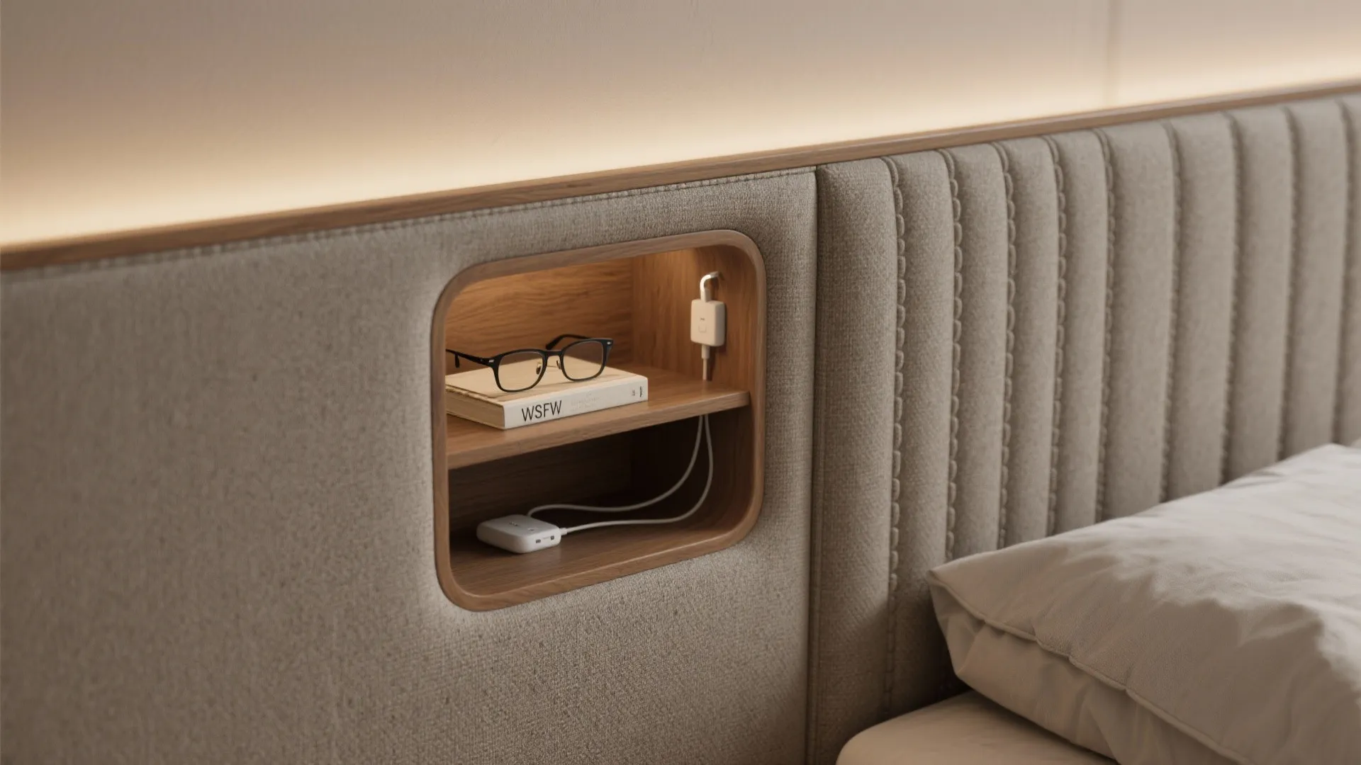 Statement Headboard with Hidden Storage