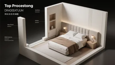 Modern Minimalist Bedroom with Built-In Headboard Lighting