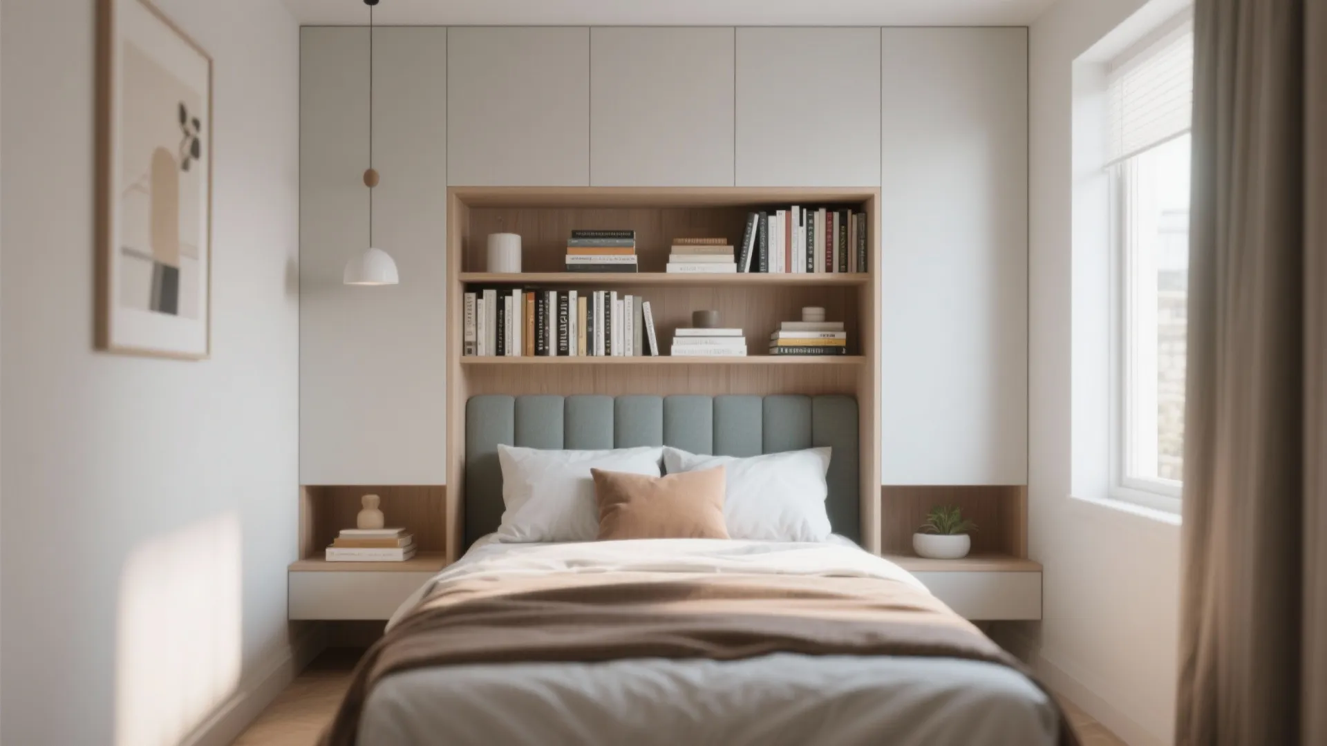 9. Built-In Headboard with Storage