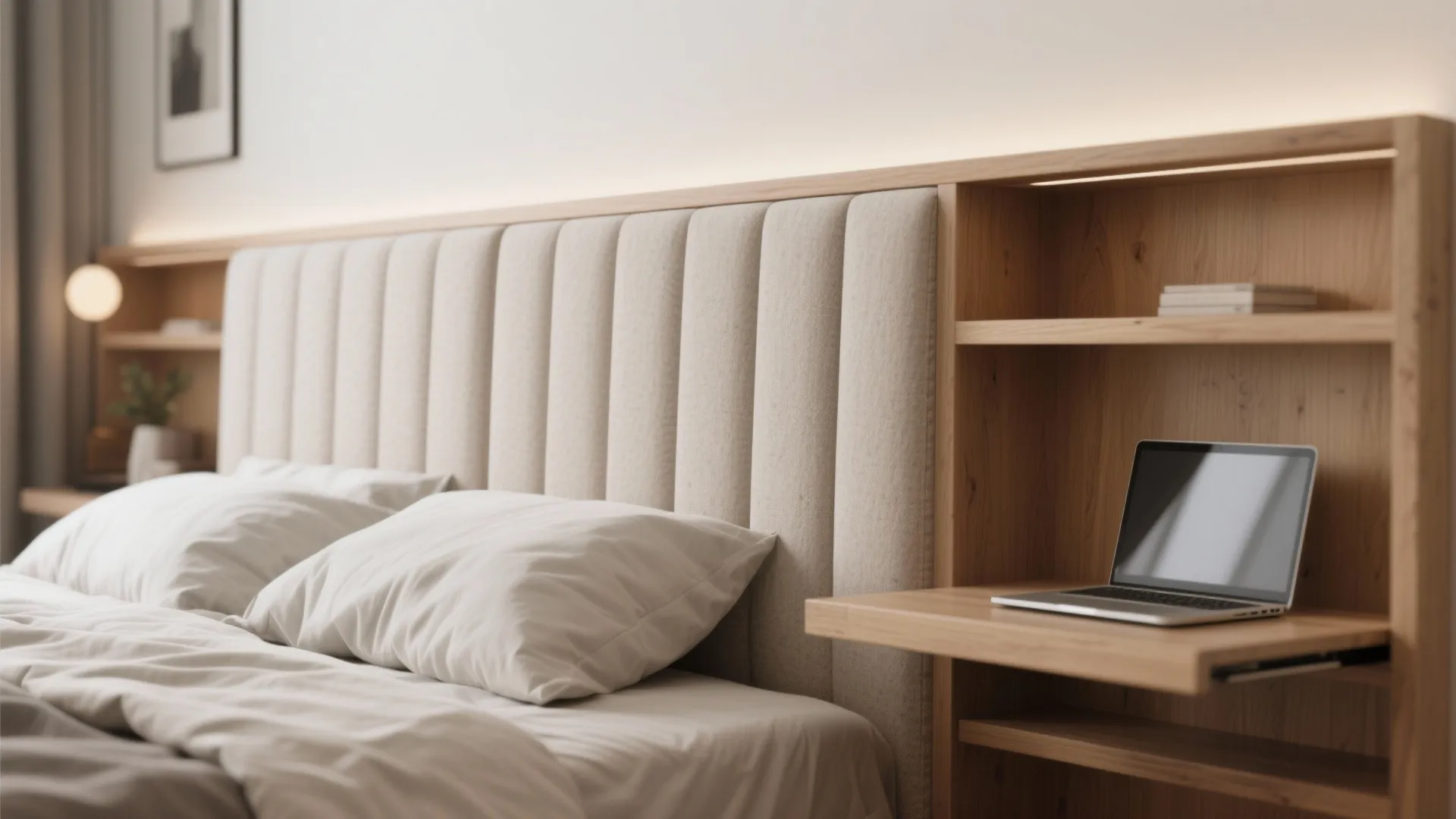 3. Headboard with Built-In Storage