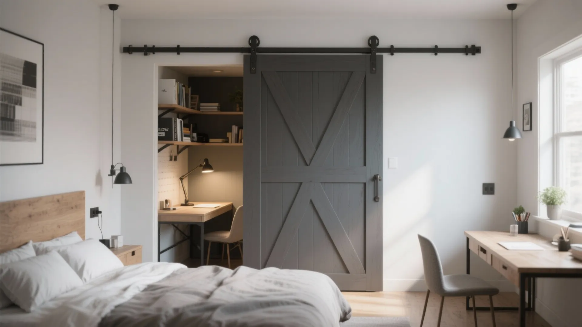 3. Dual-Function Headboard Door