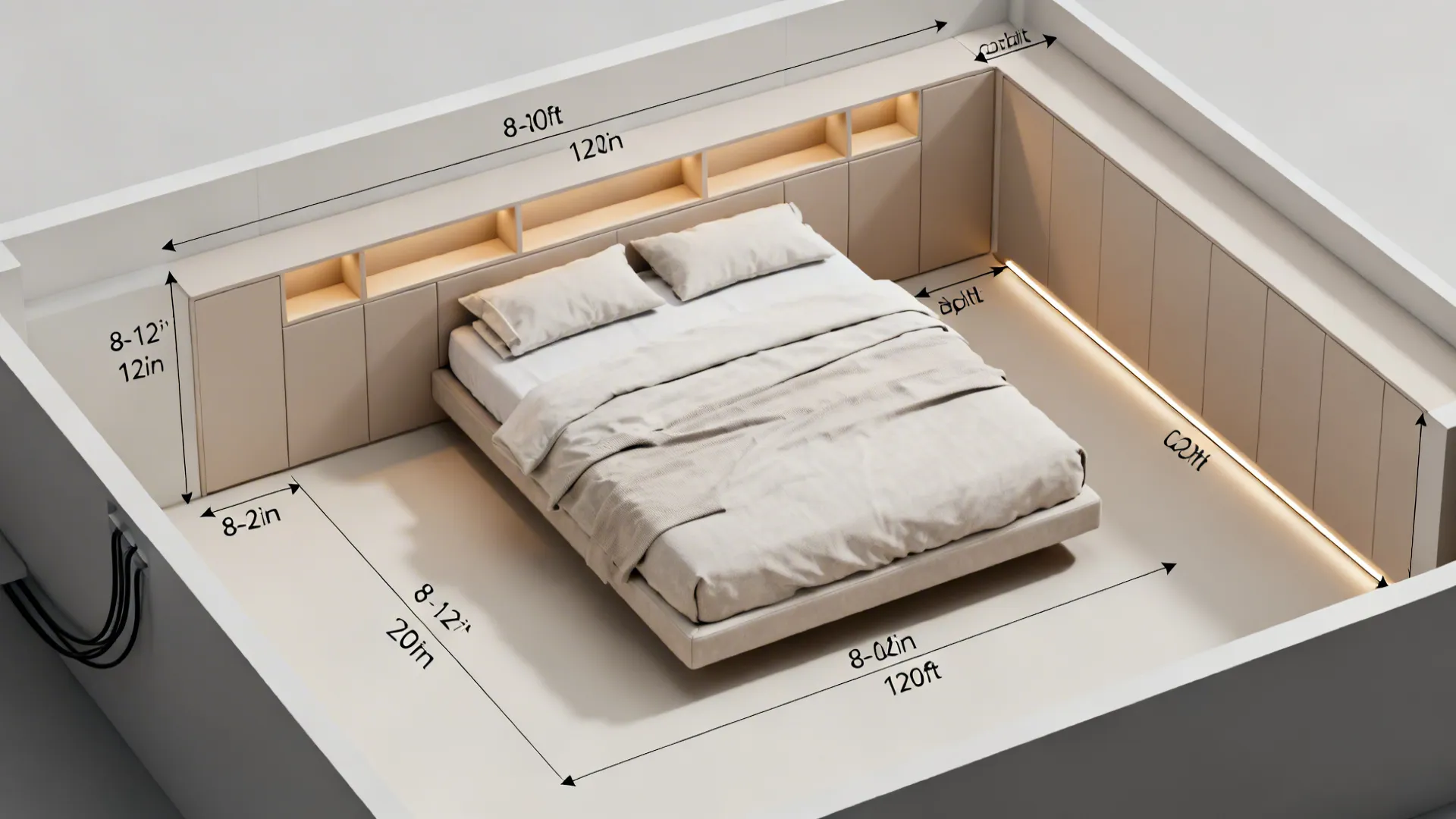 Built-In Storage Headboard Wall