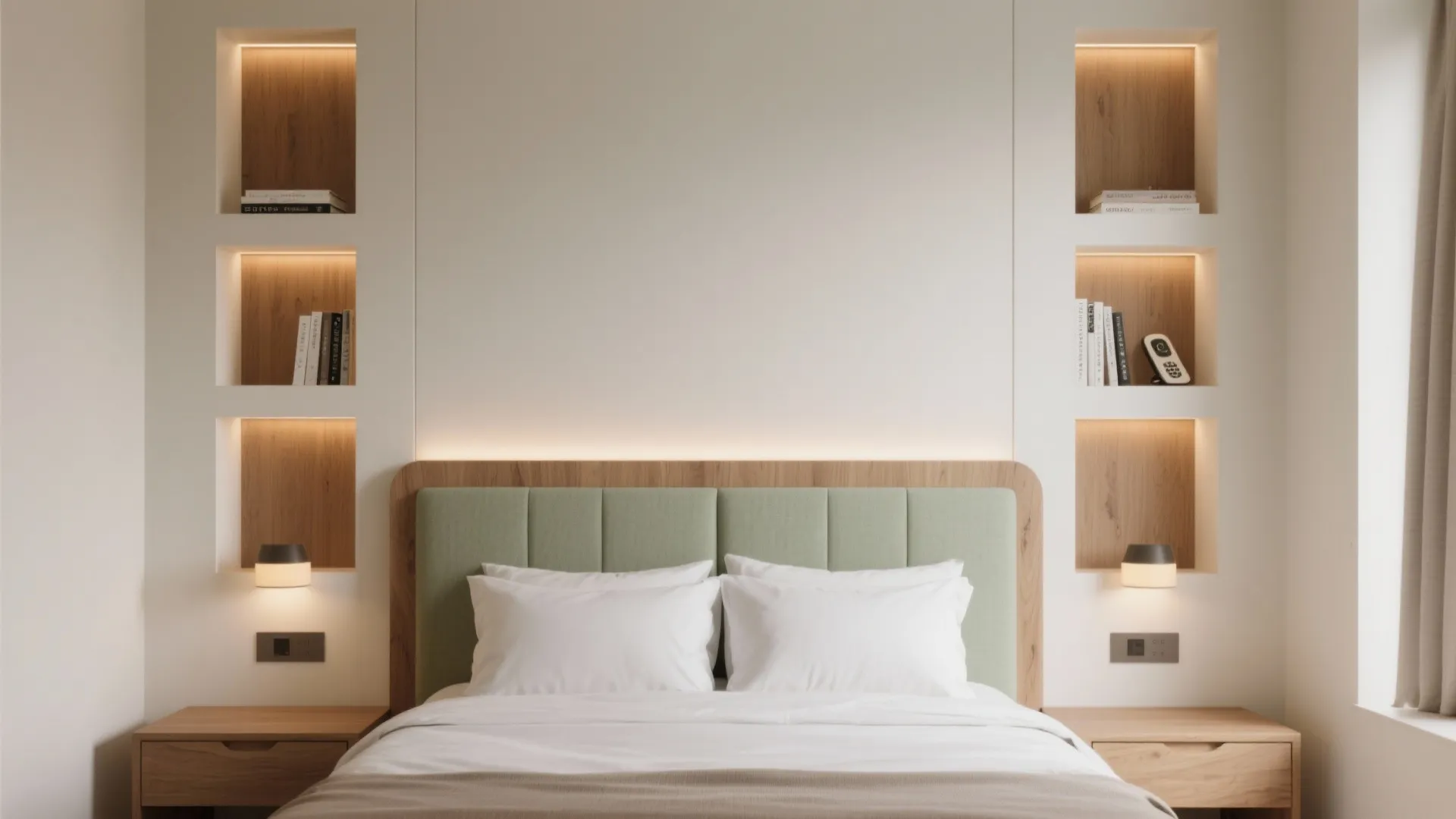 Built-In Headboard Wall with Storage