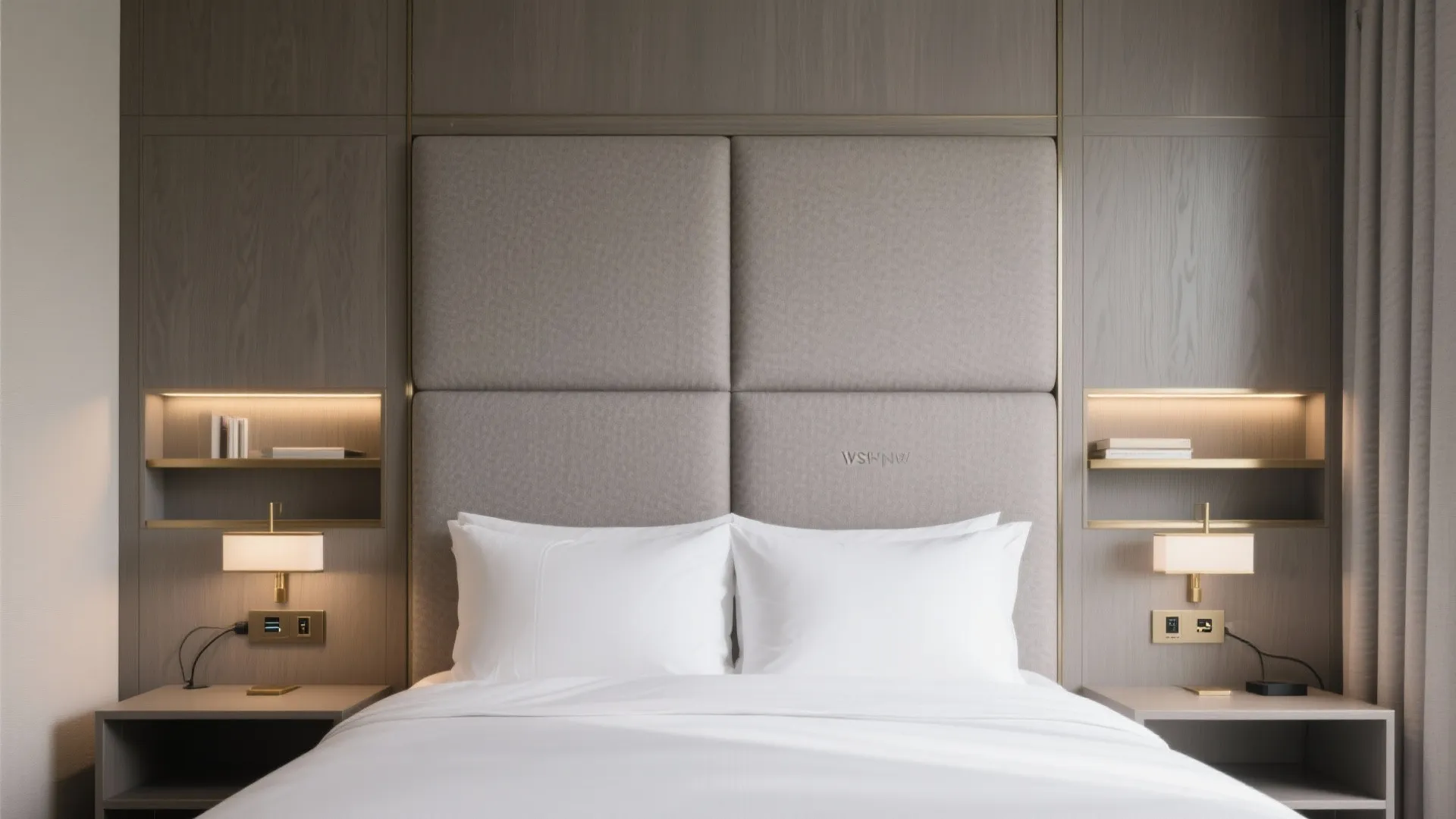 Custom Headboard Walls with Integrated Storage