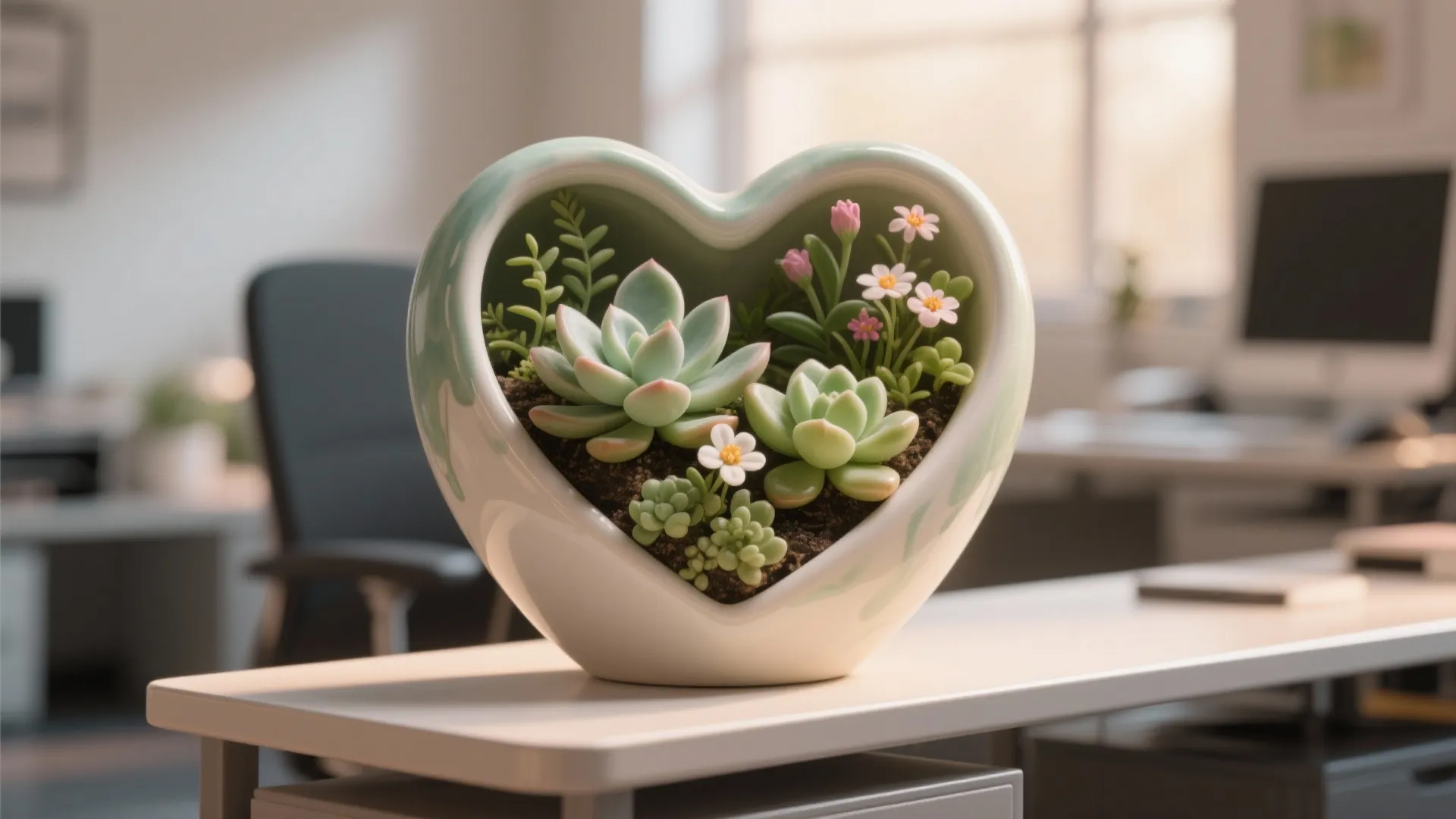 4. Heart-shaped Plant Arrangements