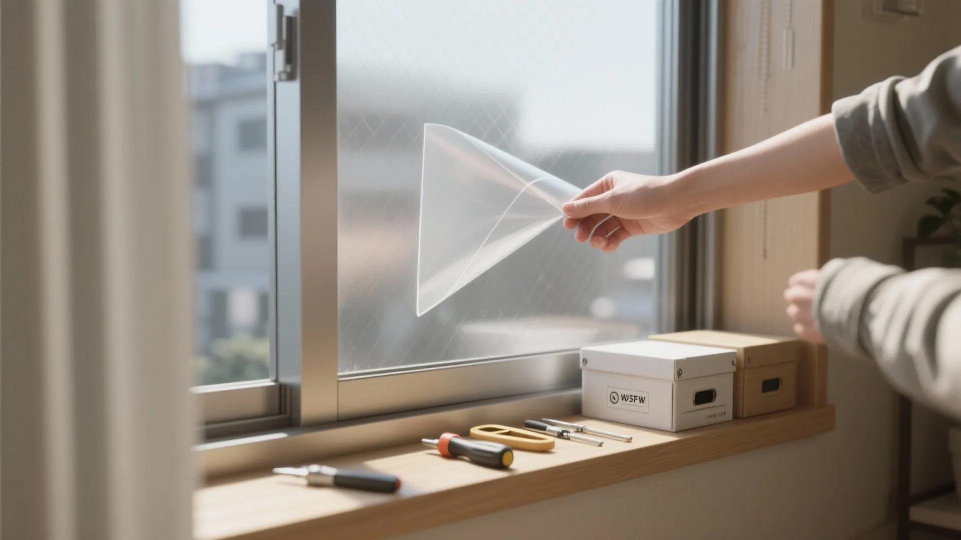 Tips 3: ガラス種類の現実解：賃貸でもできる“貼る”遮熱（収納技巧と相性良）