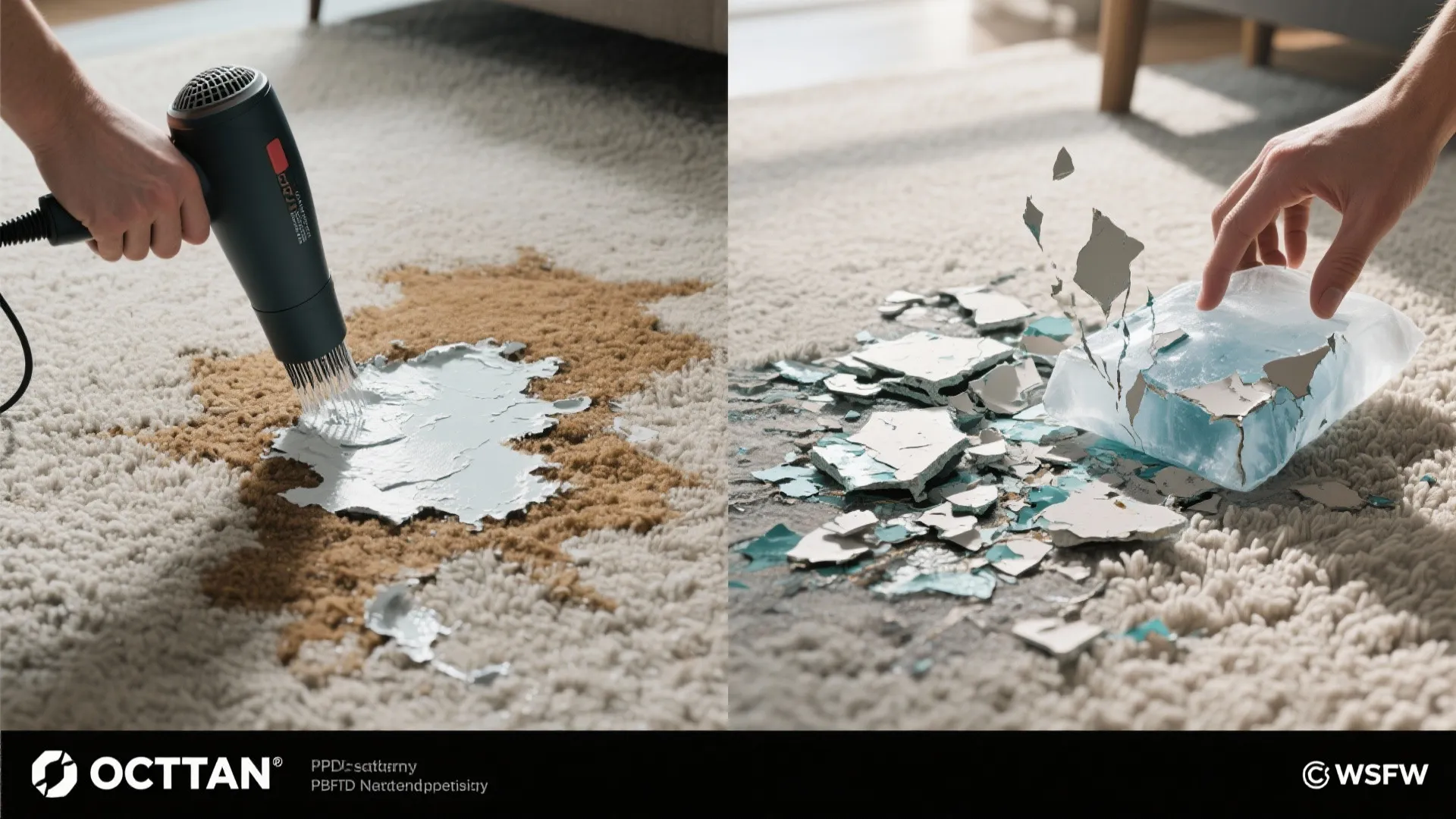 5. Heat to soften, or freeze to chip—choose based on paint type