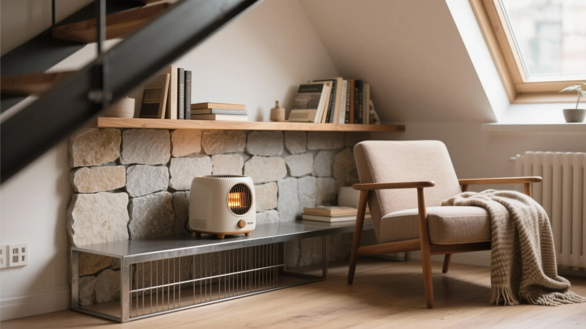 2. Make the heater part of a heat-safe nook