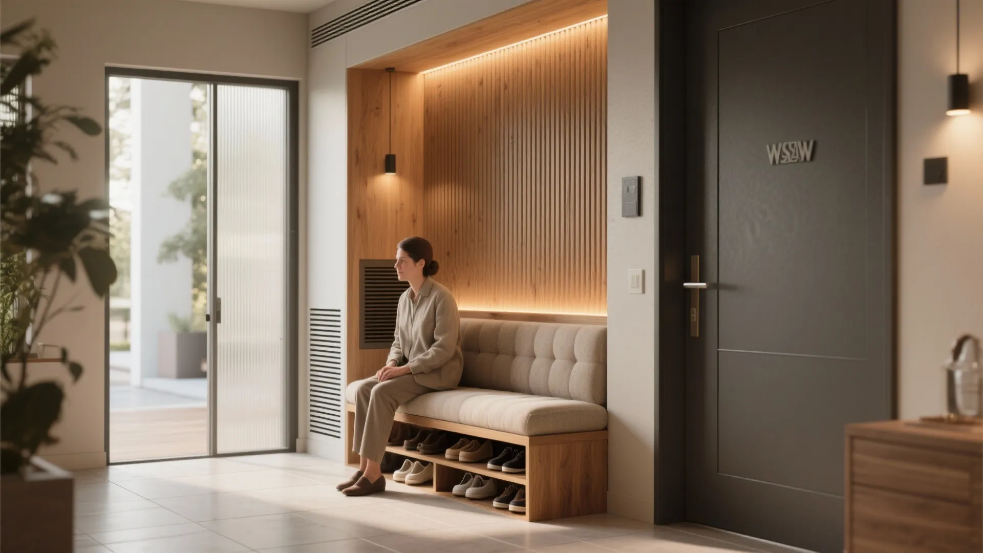 3. Heated bench or entryway seating