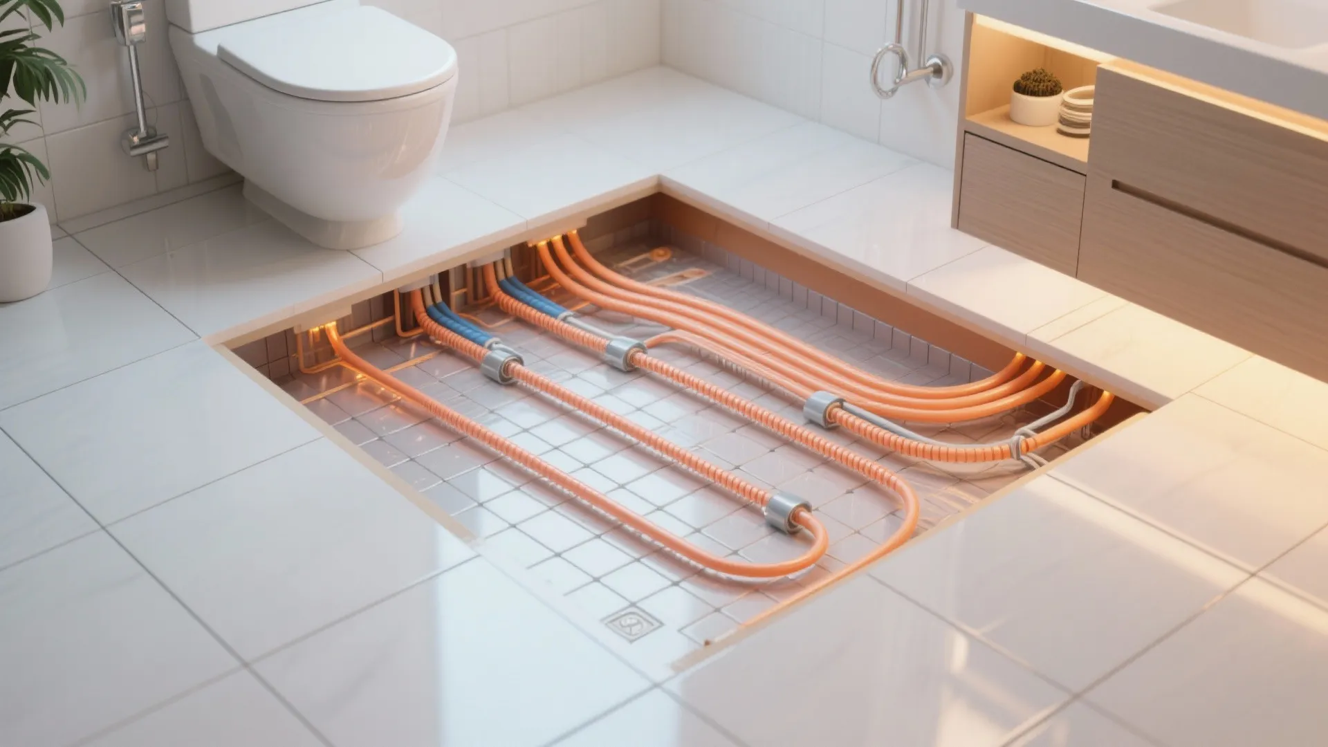 8. Heated Floors Under Tile