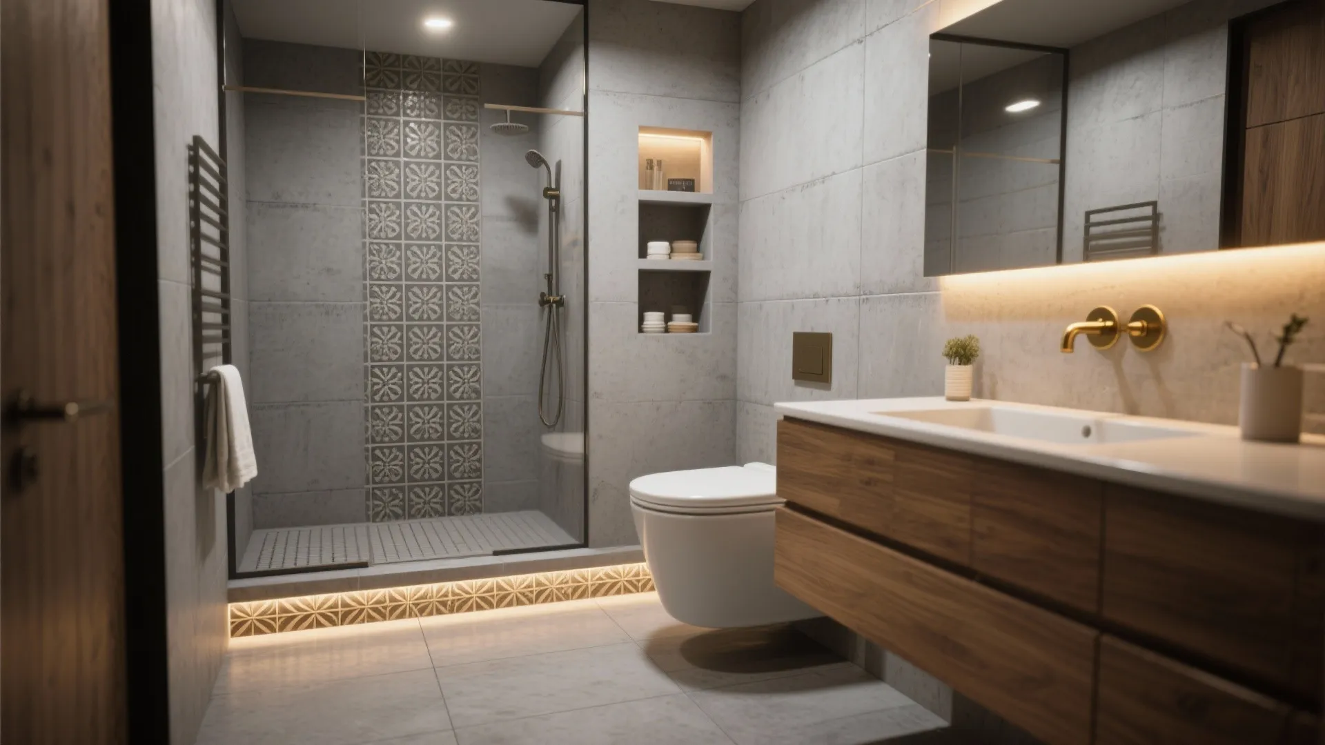 Heated Floors and a Subtle Pattern Pop for Comfort and Character