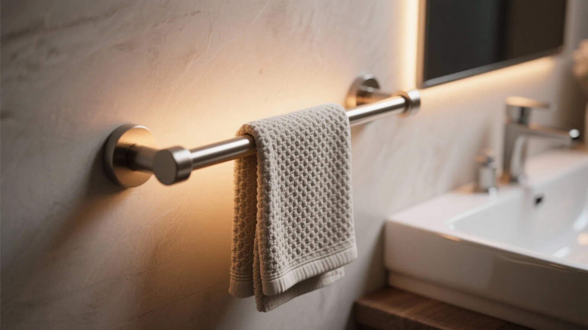 5. Heated Rail or Slim Towel Bar (Luxury Option)