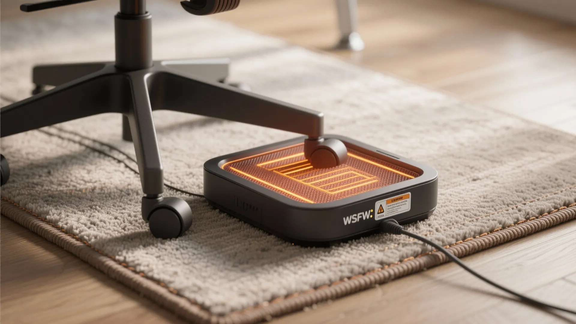 4. Under-desk foot warmer or heated rug