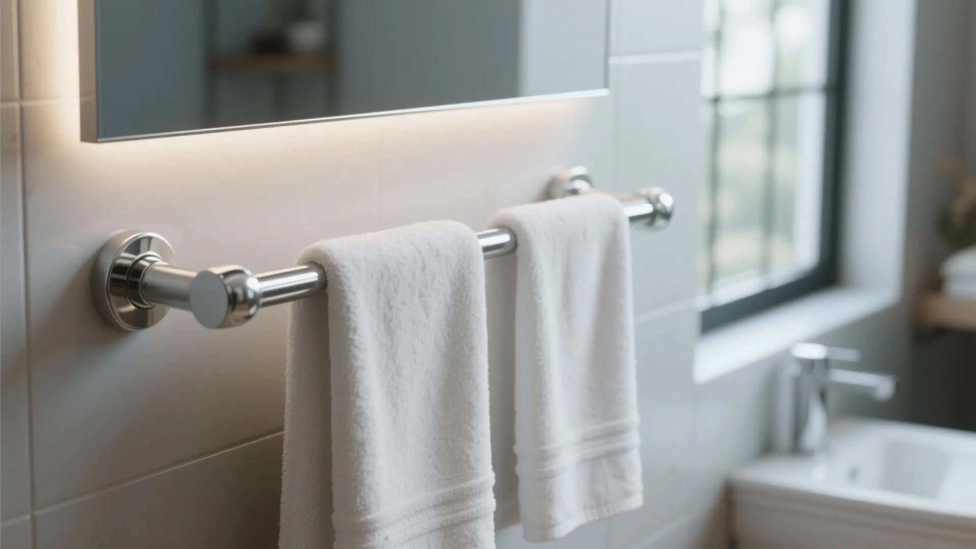 8. Heated Towel Rail Near Window