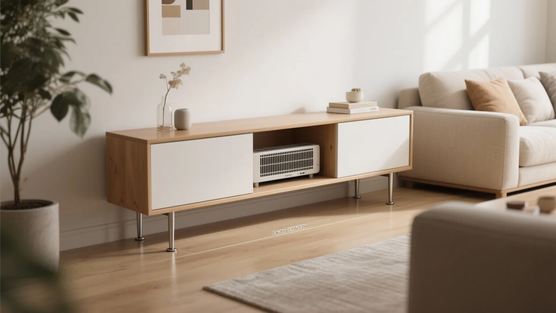 4. Combine the heater with multifunction furniture