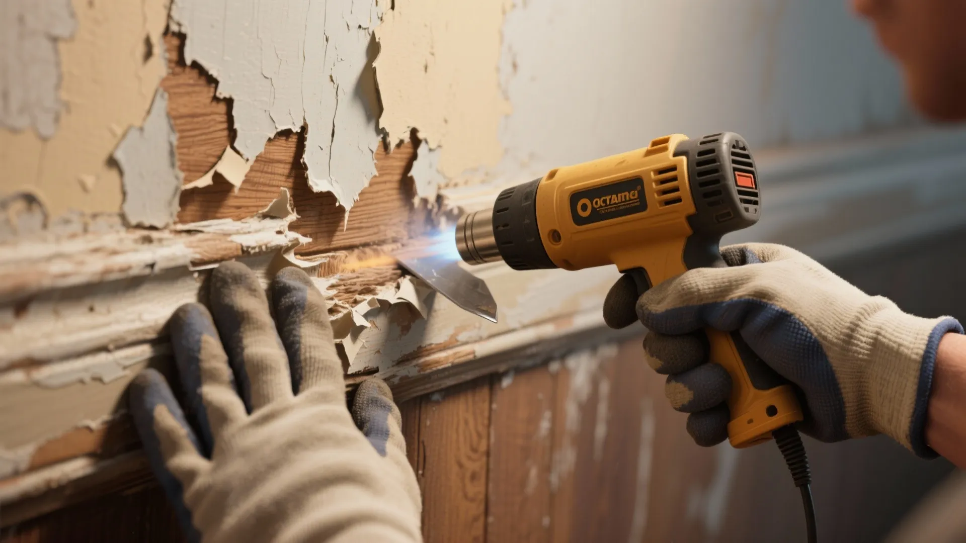 2. Heat gun peeling for peeling paint reveals