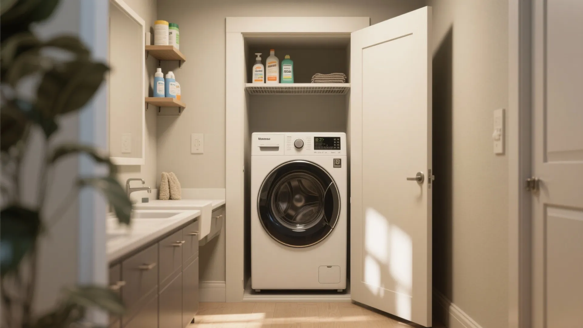 5. Ventless Heat Pump Dryers & Pocket-Door Laundry Closets
