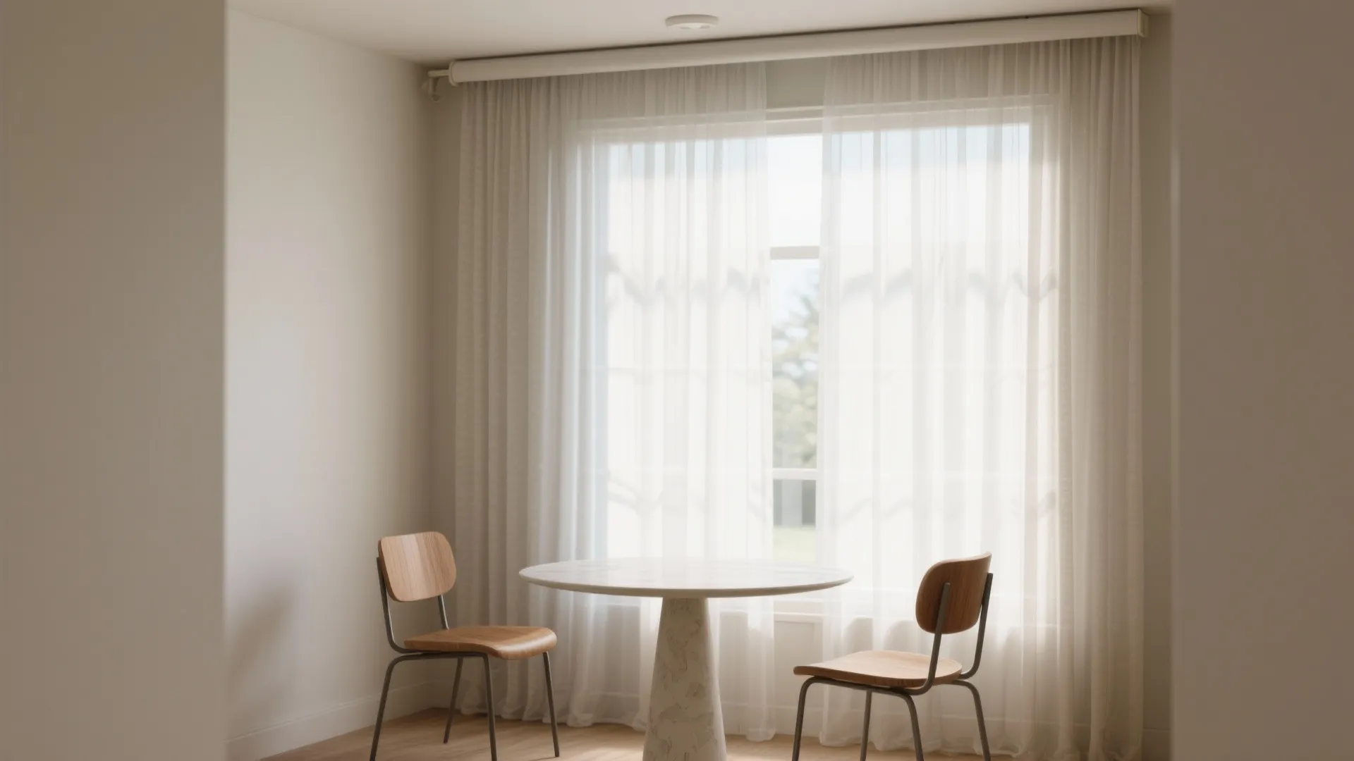 1. Sheer floor-to-ceiling panels to add perceived height