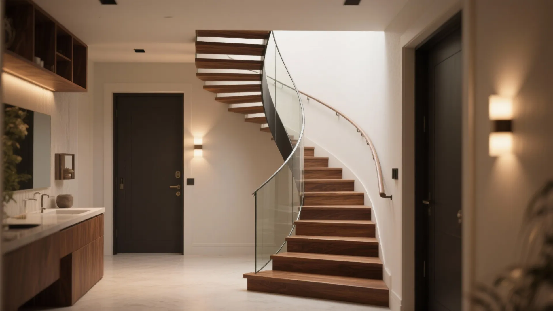 2. Helical (curved) mini staircase