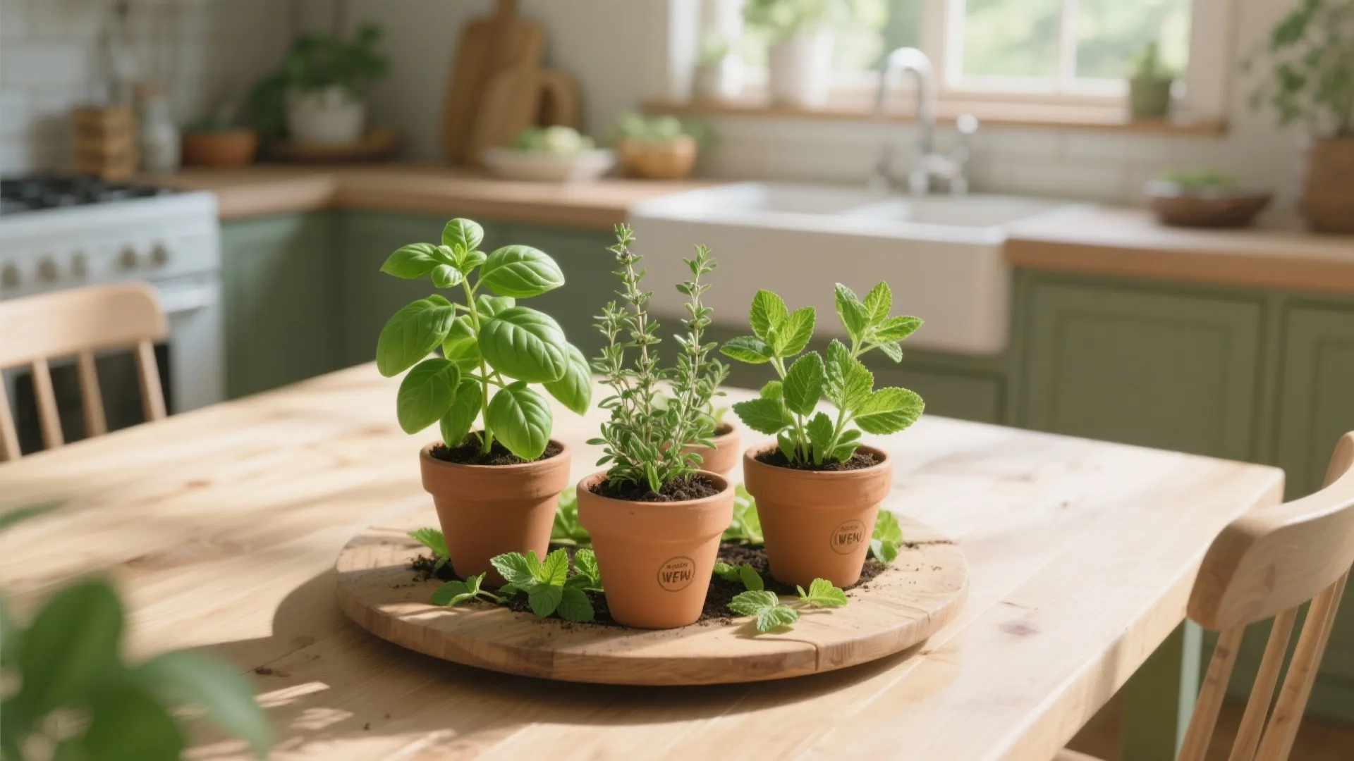 4. Mini Herb Garden Pots