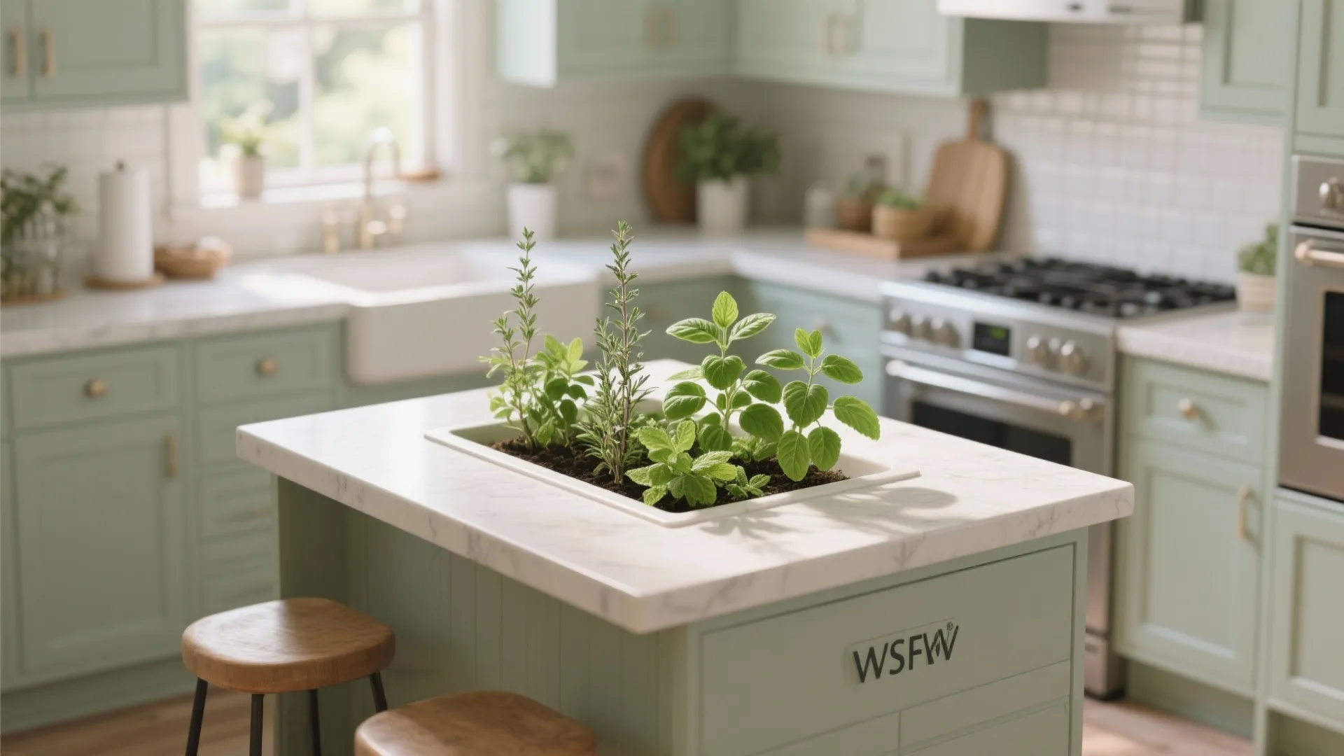 9. Mini Herb Garden Island