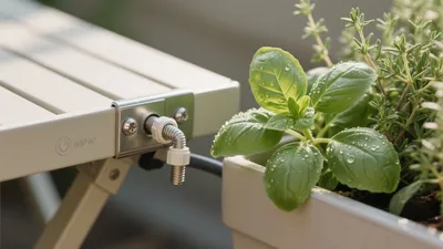 Outdoor Herb Garden with Integrated Watering System