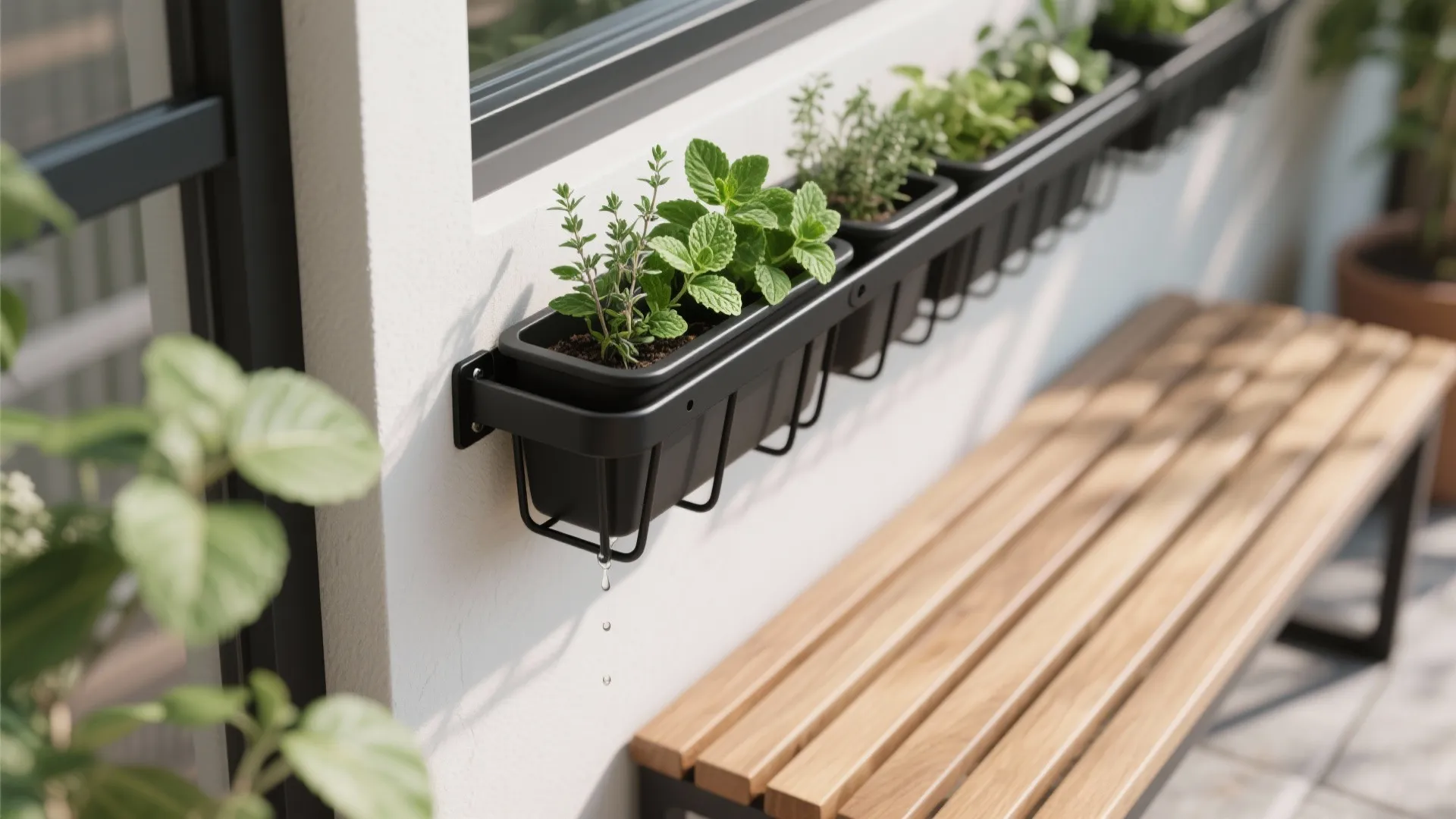 Vertical garden & slim furniture