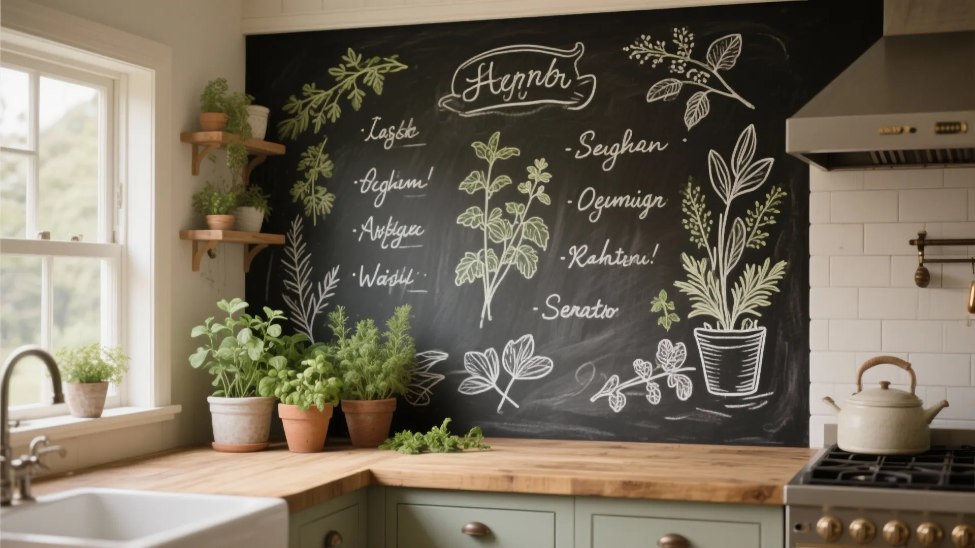 9. Illustrated Herb Wall