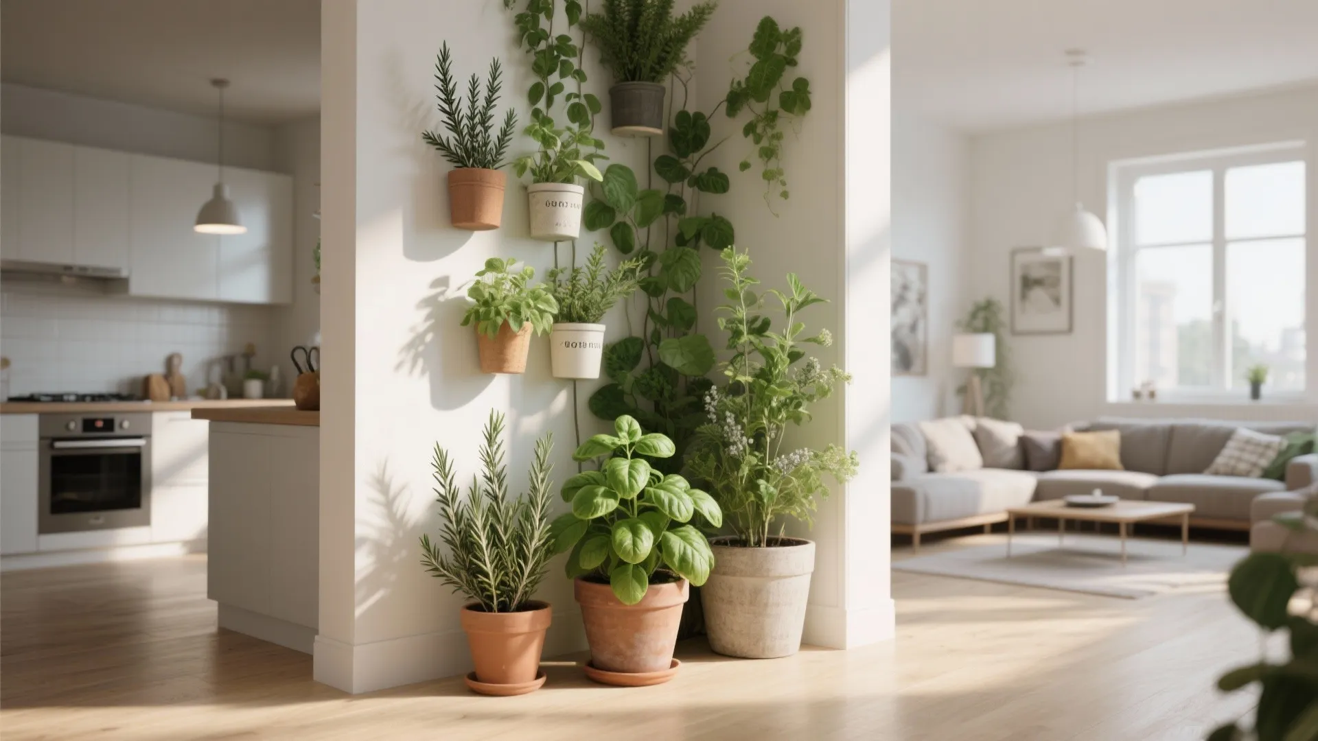 Herb Wall for Kitchen-Living Space