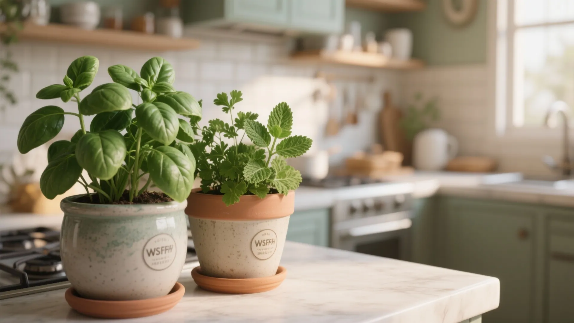 2. Fresh Herbs in Stylish Pots