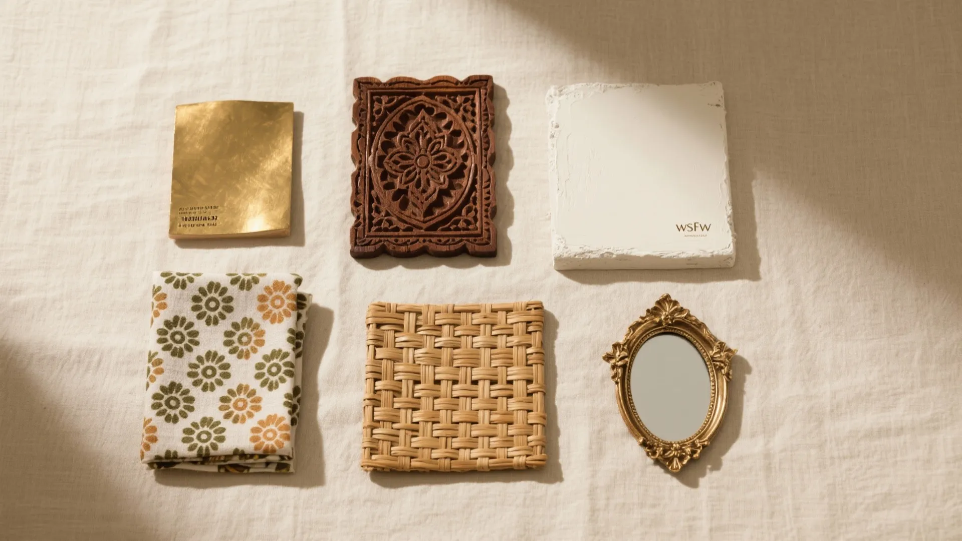 2) Heritage Accents: Jharokha, Brass, and Block Prints