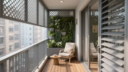 5 Apartment Fully Covered Balcony Grill Designs