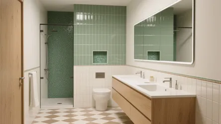 5 Bathroom Highlighter Tiles Design Ideas That Shine