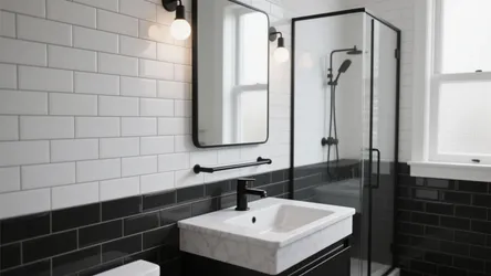 5 Black and White Bathroom Wall Tile Designs